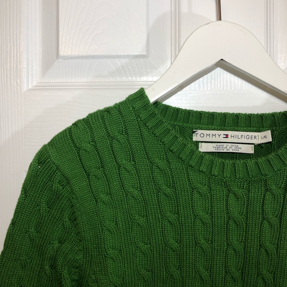 Tommy Hilfiger | Green cable knit sweater